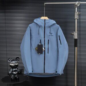 Arc'teryx Pattern Casual Sports Hooded Zip-Up Hardshell Waterproof Jacket XL